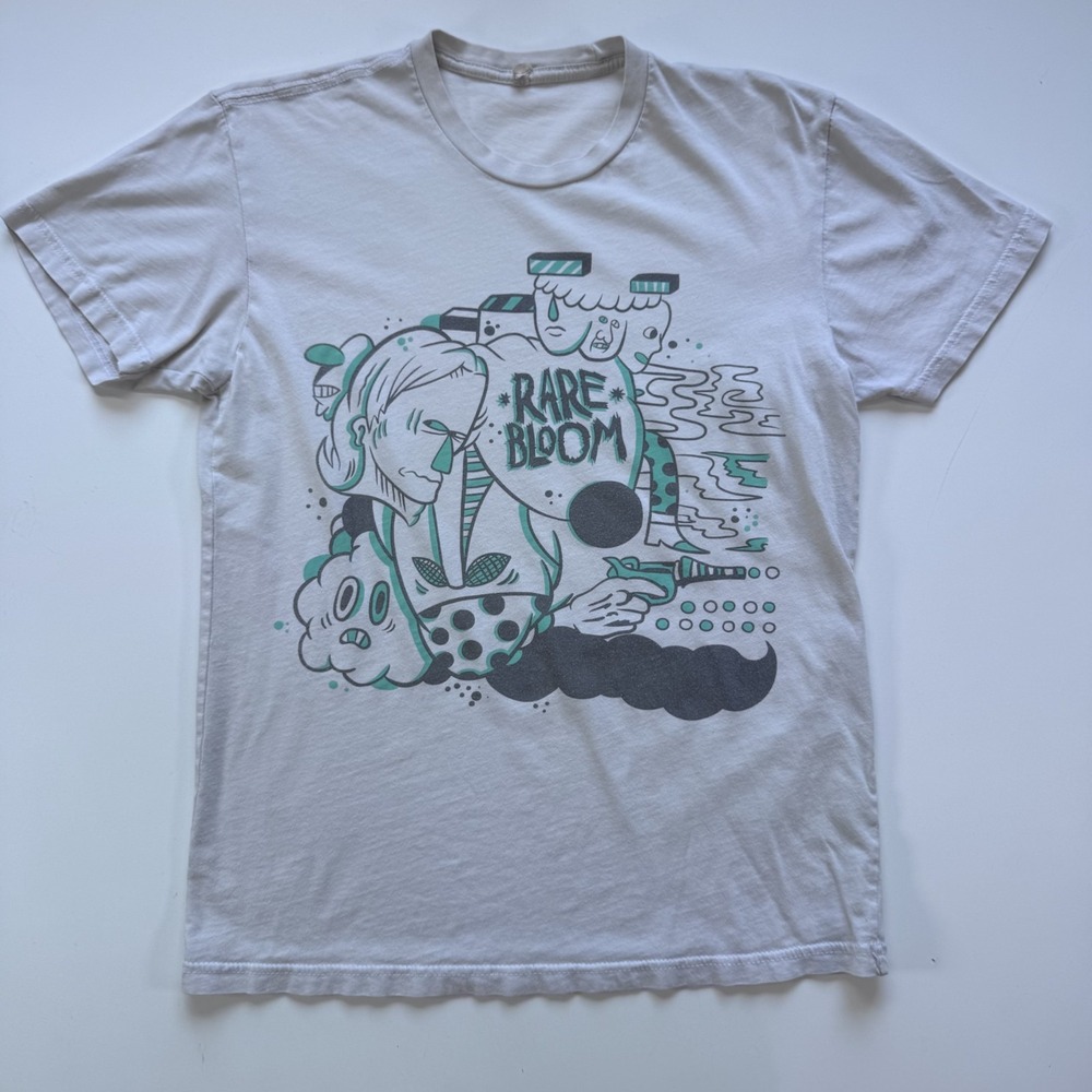 RARE BLOOM Pew Pew Tee Logo T-Shirt Band Austin Texas Unisex Small ATX Punk Rock